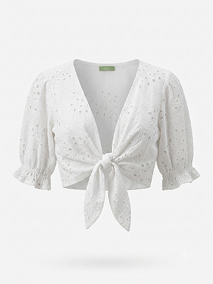 Blusa laise branca Gule Gule - tam P