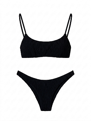 Biquini lastex preto - tam M