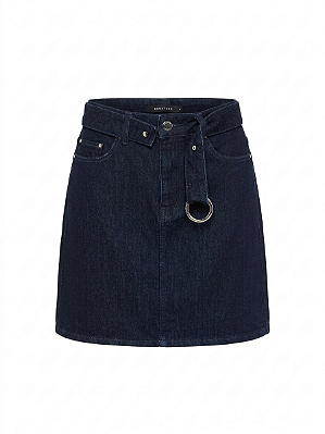 Saia jeans com cinto Bobstore - tam 36