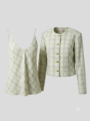 Conjunto twinset menta Carol Bassi - tam 44