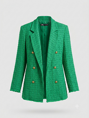 Maxi blazer verde Zara - tam PP