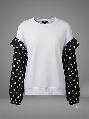 Blusa branca poá Robe Noire - tam G