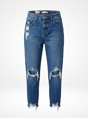 Calça jeans desfiada Fashion code - tam M