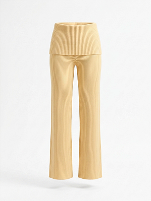 Calça tricot creme By NV - tam 34