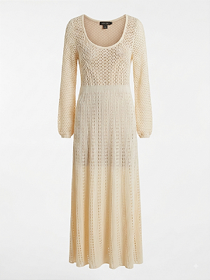 Vestido tricot creme Maria filó - tam G