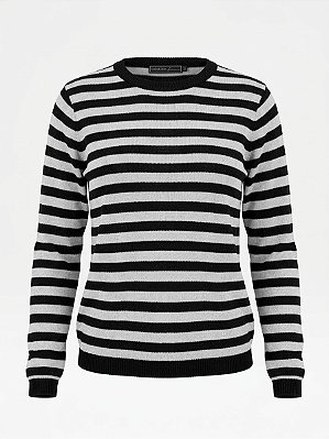 Blusa tricot listrada Shoulder - tam M