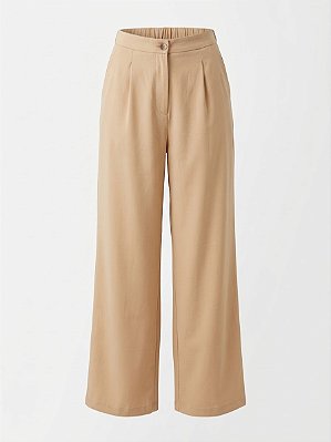 Calça pantalona bege Yessica - tam 44