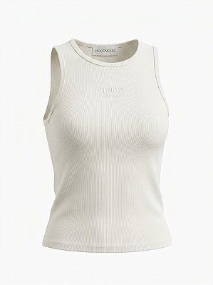 Regata tricot branca Hoodmood - tam G