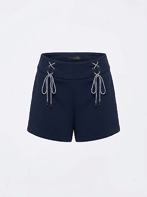 Shorts azul marinho cordões NK - tam 44