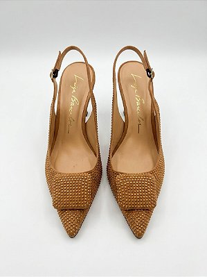 Scarpin dourado Luiza Barcelos - tam 39