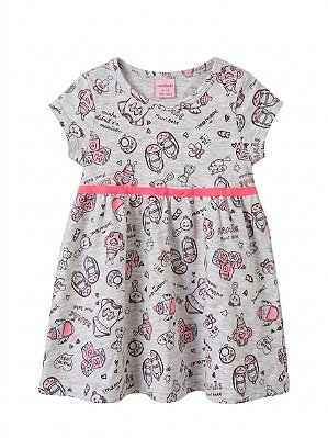 Vestido cinza Momi bebê - tam 6 -9 m