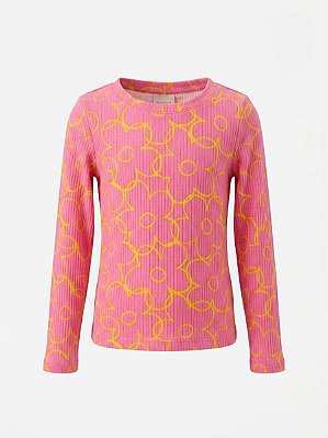 Camiseta manga longa rosa Poim - tam 3