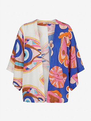 Kimono colorido estampado TIG - tam P