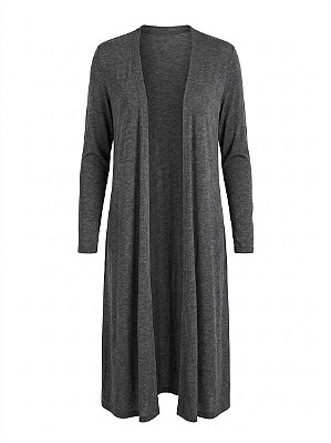 Cardigan cinza mescla Shoulder - tam PP
