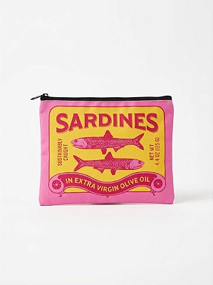Necessaire fundo pink sardinha