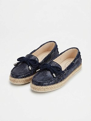 Mocassim snake azul Tod's - tam 36 EU