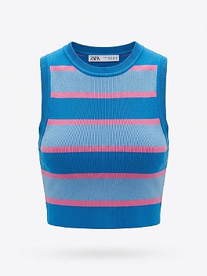 Top listrado azul Zara - tam P