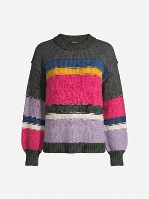 Blusa tricot colorida Mixed - tam M