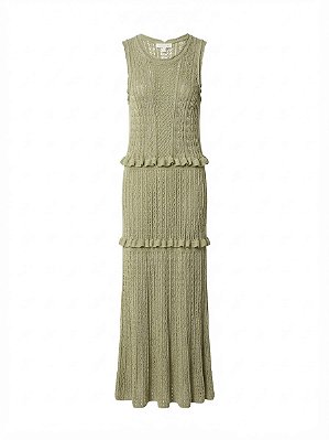 Vestido tricot pistache Galeria Tricot - tam G