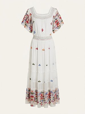 Vestido bordado Sclub - tam G