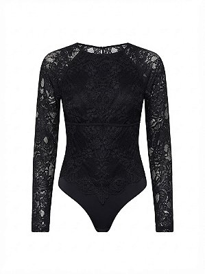 Body preto rendado Valisere - tam P