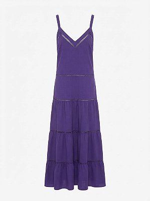 Vestido longo carbono Mixed - tam 44