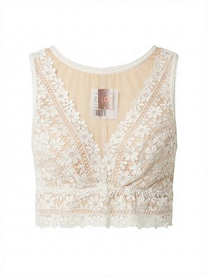 Top renda creme tule Intimissimi - tam G