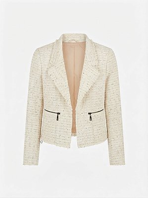 Casaco jacquard branco Bobstore - tam G
