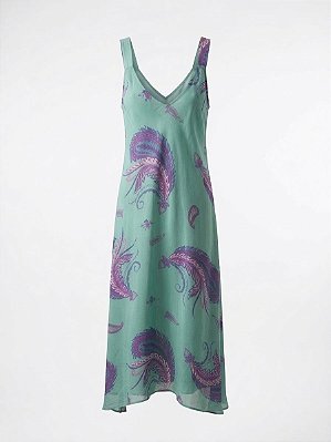Vestido midi turquesa NV - Tam P