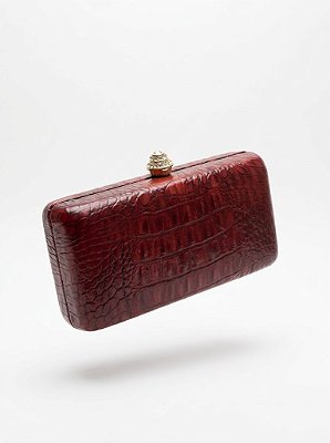 Clutch croco Le lis blanc