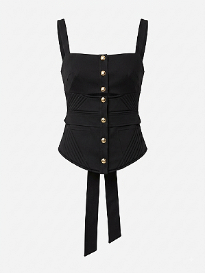 Corselet pesponto preto Skunk- tam 42