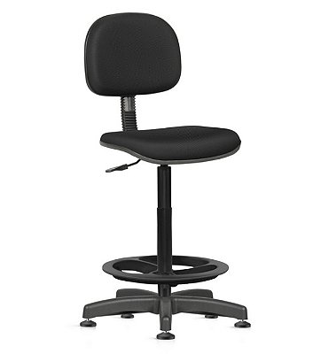 Cadeira Secretária s/ Braço 2173 tap J01 Base Caixa Tecido Preto