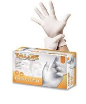 Luvas látex 100 unidadas