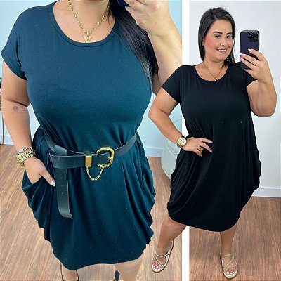 Vestido indiano Preto Plus Size