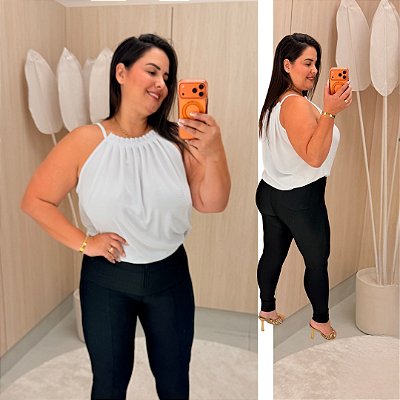 Blusa Gola Duna Branco Plus Size