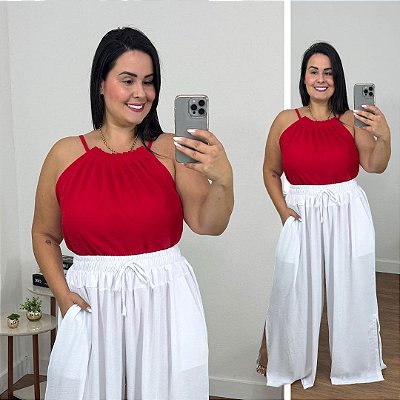 Blusa Gola Duna Vermelho Plus Size