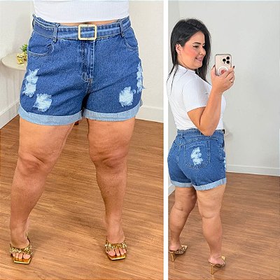 Short Jeans Awa Bianca Plus Size