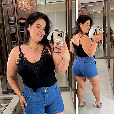 Alcinha Gripper Preto Plus Size