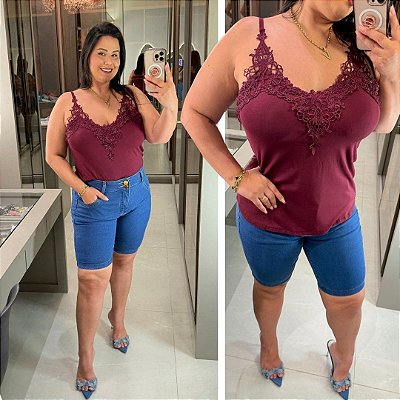 Alcinha Gripper Vinho Plus Size