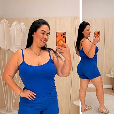 Alcinha Malha KD Azul Plus Size