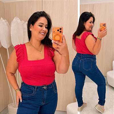 Regata Canelada Pink Plus Size