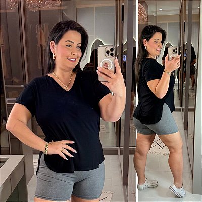 Vest Legging Básica Preto Plus Size