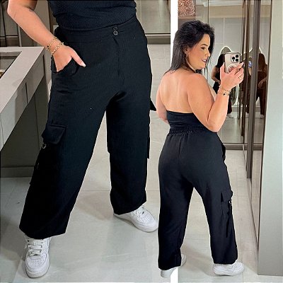 Calça Pantalona Fivela MG Plus Size