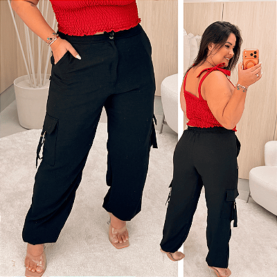 Calça Pantalona Fivela MG Plus Size