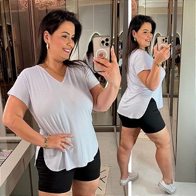 Vest Legging Básica Branco Plus Size