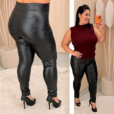 Calça Disco Preto Plus Size