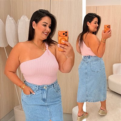 Blusa Nó Modal Rosa BB Plus Size