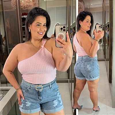 Blusa Nó Modal Rosa BB Plus Size
