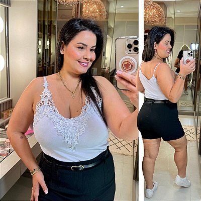 Alcinha Gripper Branca Plus Size