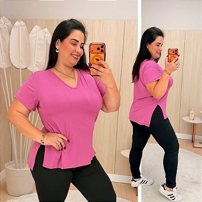 Vest Legging Básica Fúcsia Plus Size